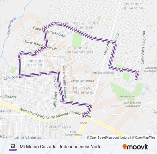 A16 bus Line Map