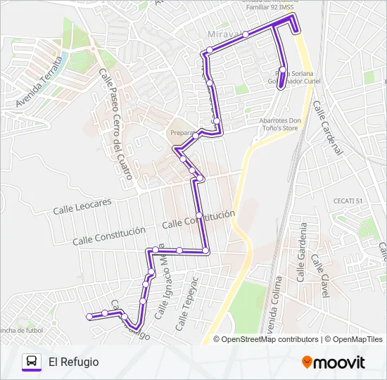 A17 Bus Line Map