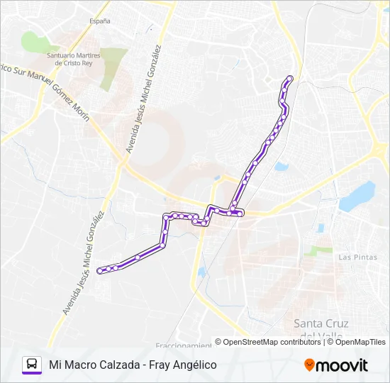 A18 Bus Line Map