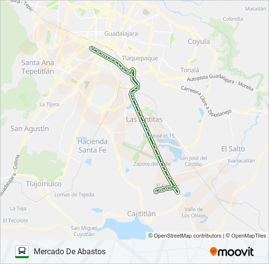 Mapa de C112 de autobús