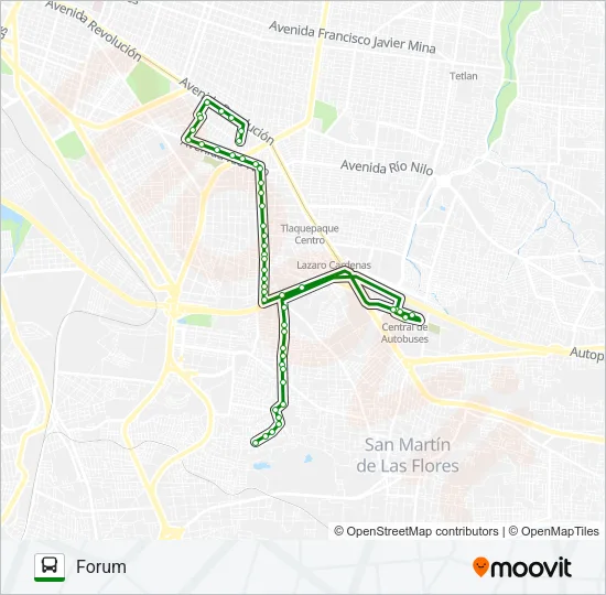 T02 - CENTRAL NUEVA Bus Line Map