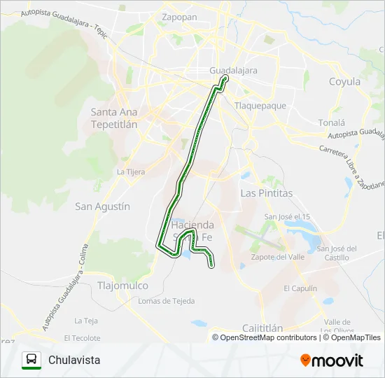T14-A Bus Line Map