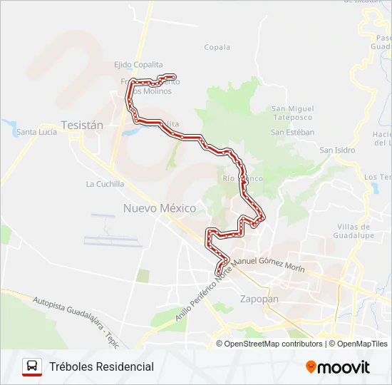 T08 - TRÉBOLES 🟧 Bus Line Map