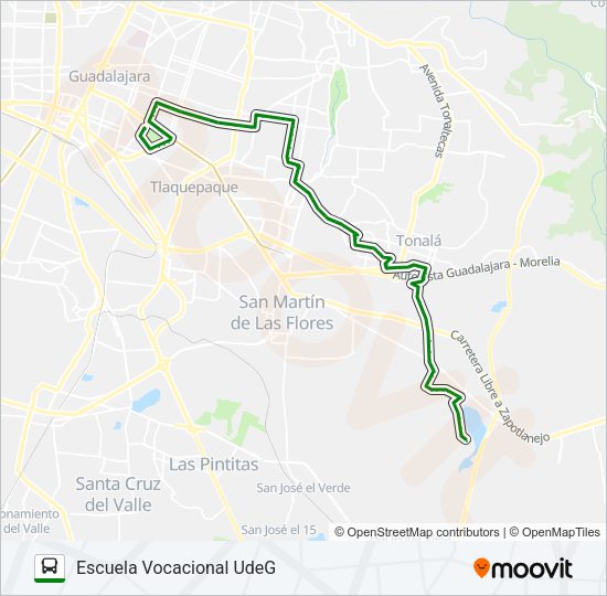 C38 - CUT VOCA 🟨 Bus Line Map