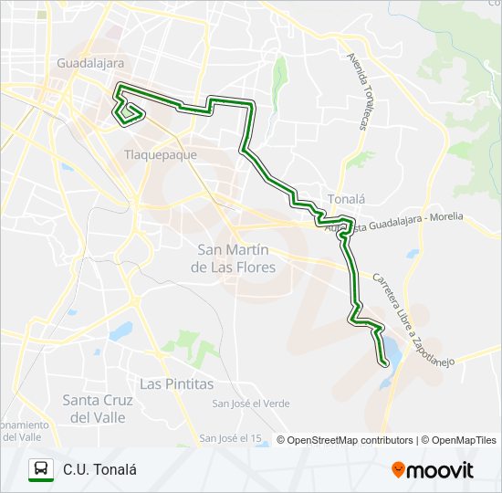 C38 - CUT VOCA 🟨 Bus Line Map