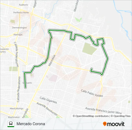 C16 - 🟦 CENTRO 🟦 Bus Line Map