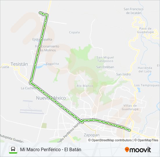 C88 - MIRADOR DEL BOSQUE Bus Line Map