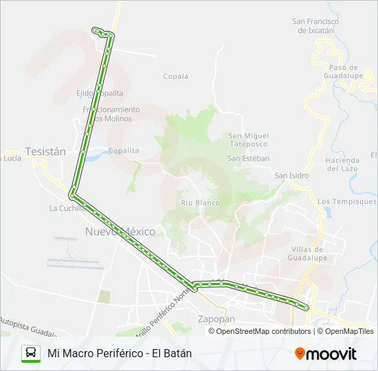 C88 - MIRADOR DEL BOSQUE Bus Line Map