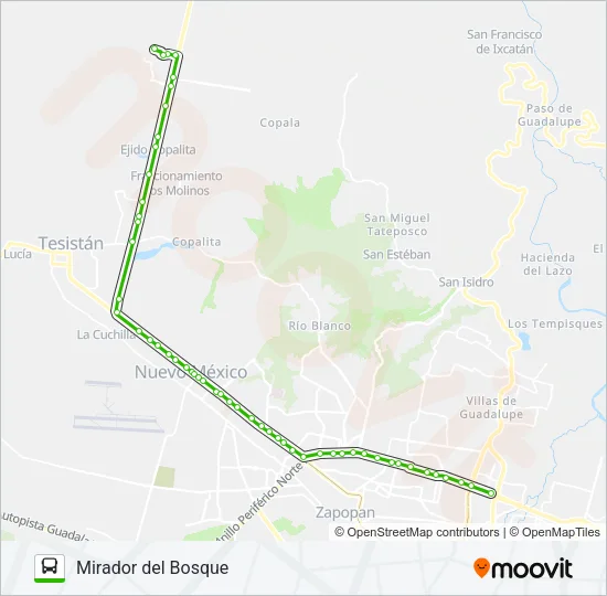 C88 - MIRADOR DEL BOSQUE Bus Line Map