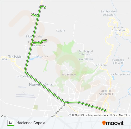 C88 - PERIFÉRICO NORTE Bus Line Map