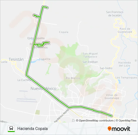 C88 - PERIFÉRICO NORTE Bus Line Map