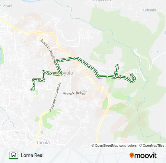 C106 - PREPA TONALÁ NORTE Bus Line Map