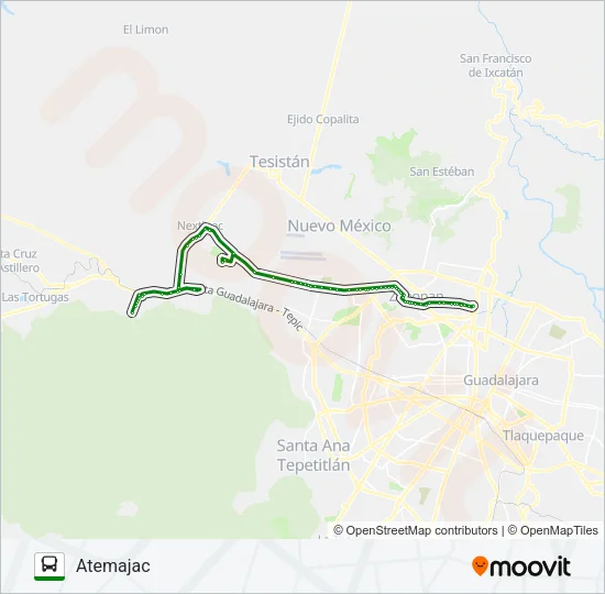 Mapa de C72 de autobús