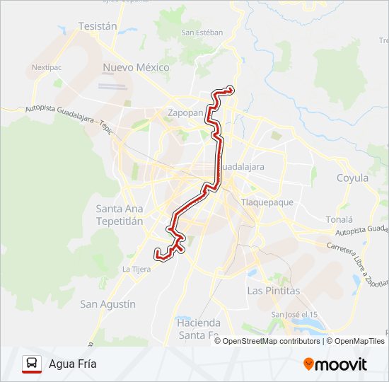 Mapa de T07 de autobús