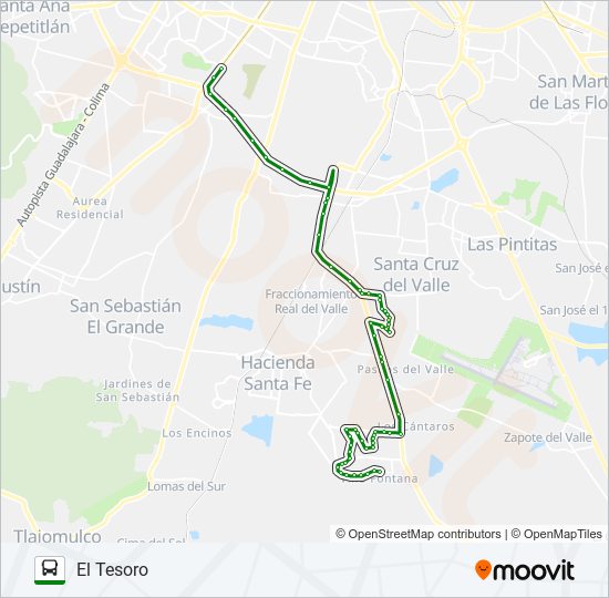 C113 - AQUA bus Line Map