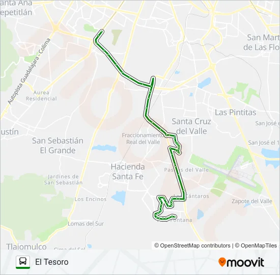 C113 - AQUA Bus Line Map