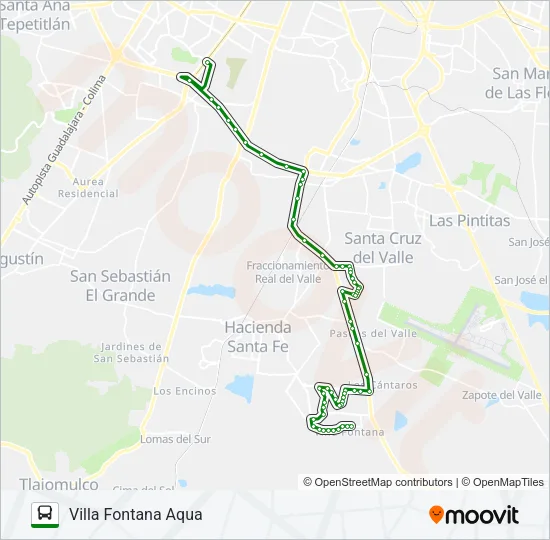 C113 - AQUA Bus Line Map
