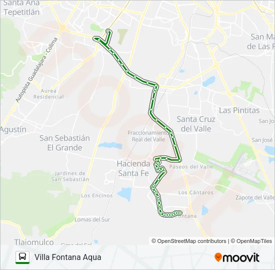 C113 - VALLE DORADO Bus Line Map