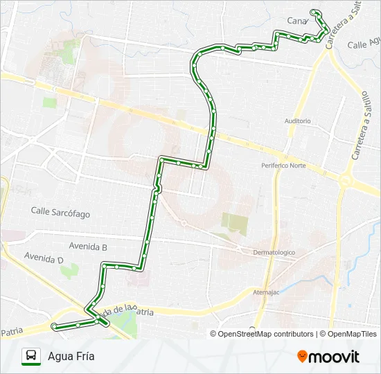 C33-A - AGUA FRÍA Bus Line Map