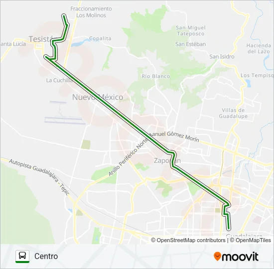 T16-B/C05 - PARQUES Bus Line Map