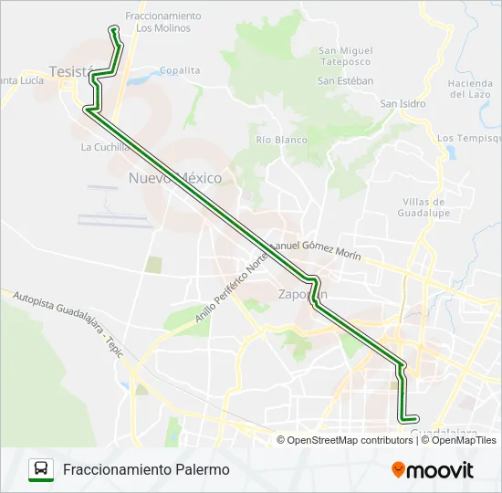T16-B/C05 - PARQUES Bus Line Map