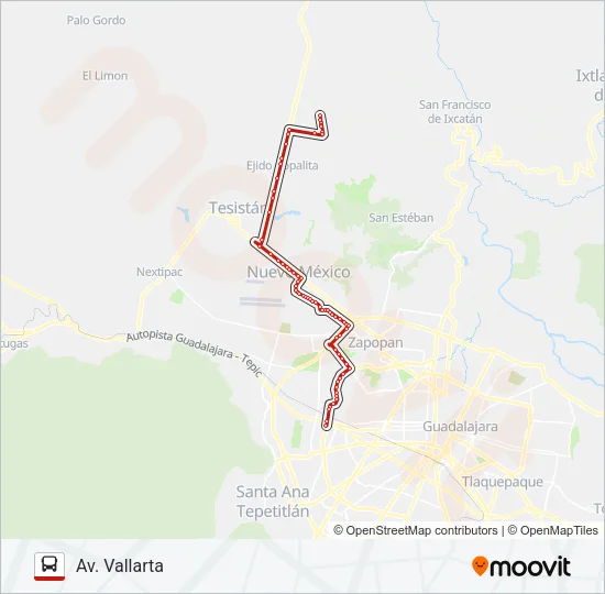 T17-B Bus Line Map