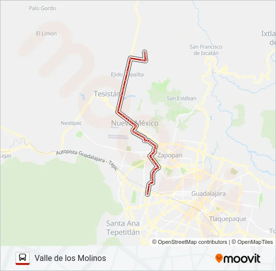 T17-B Bus Line Map