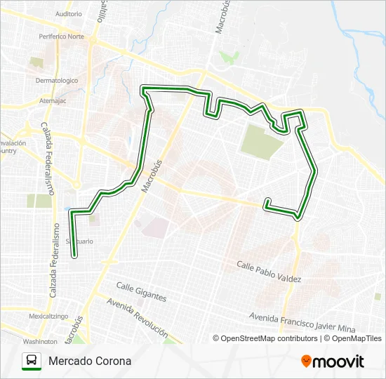 C16 - CENTRO 🟦 Bus Line Map