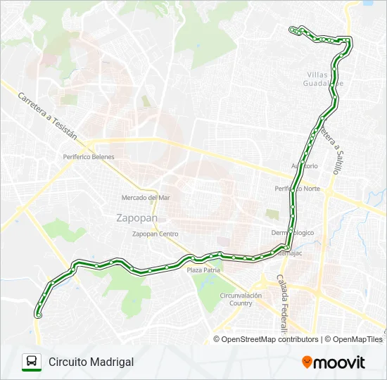 T15/C06 - ANDARES MESA Bus Line Map