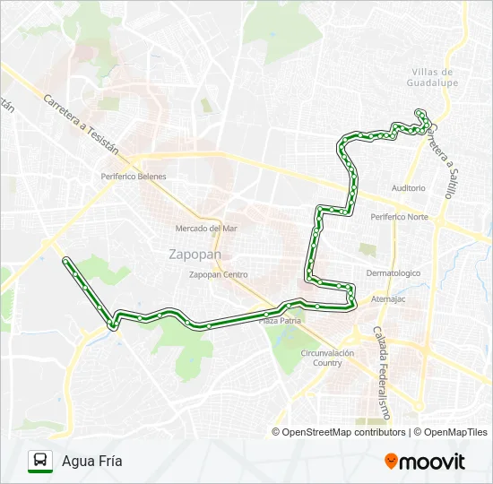 C33-A Bus Line Map