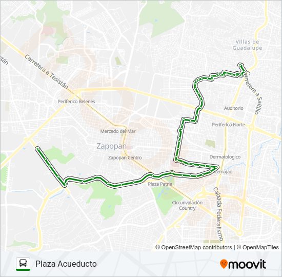 C33-A Bus Line Map