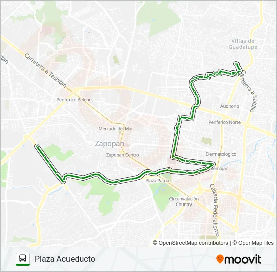Mapa de C33-A de autobús
