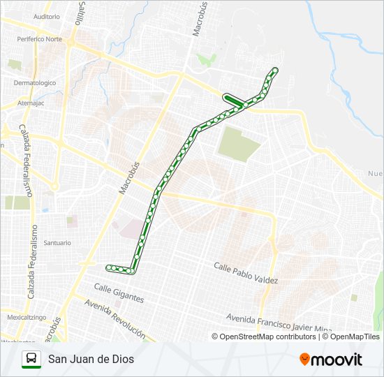 Mapa de T03 (603-A) de autobús