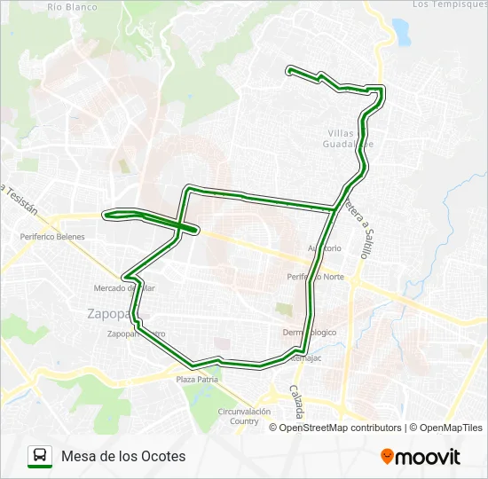 C81 - TREN ATEMAJAC Bus Line Map