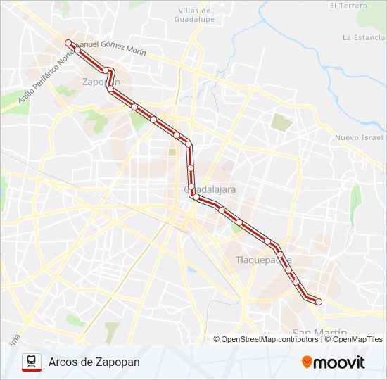 Mapa de TL-3 de tren