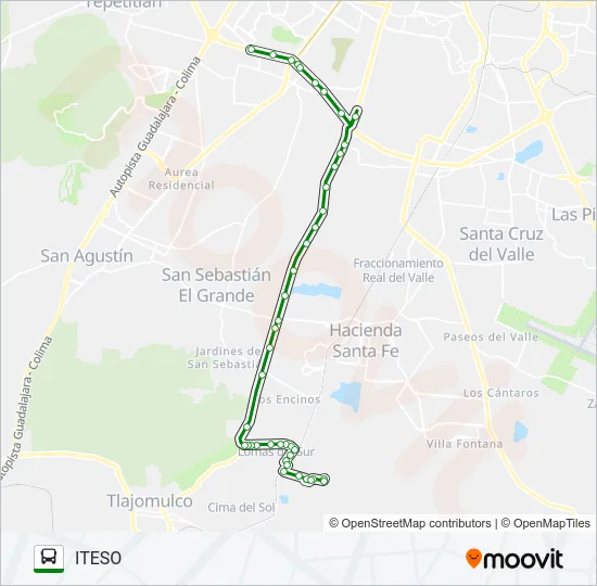 Mapa de C100 - FORTUNA de autobús