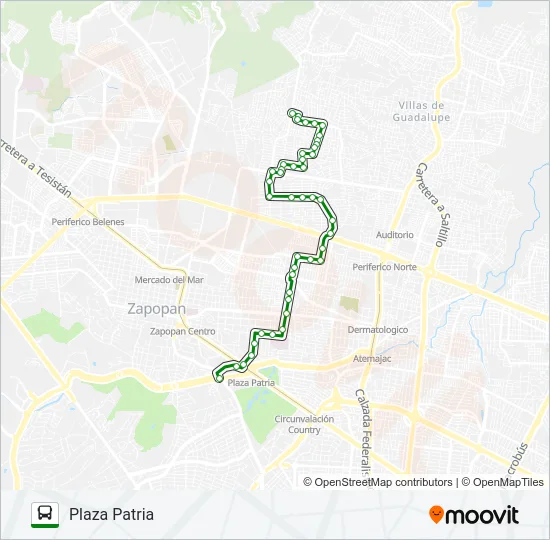 C44 - PLAZA PATRIA Bus Line Map