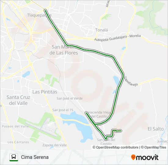 C58 - CIMA SERENA Bus Line Map