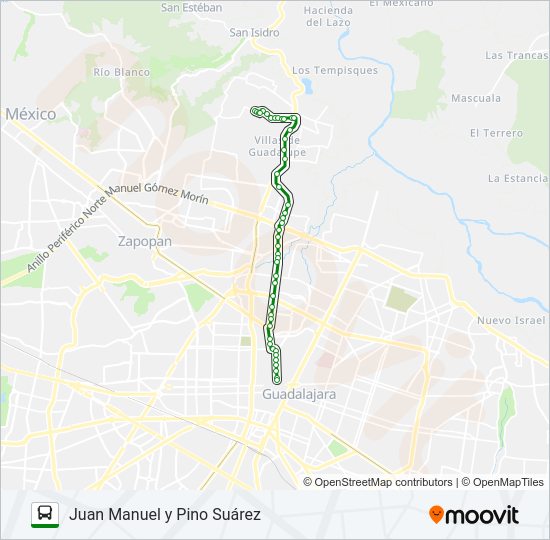 Mapa de T15/C06 (231-C) de autobús