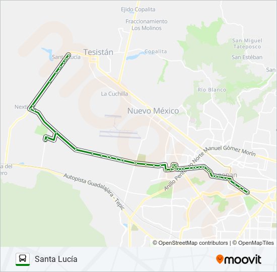 Mapa de C84 de autobús