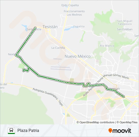 Mapa de C84 de autobús