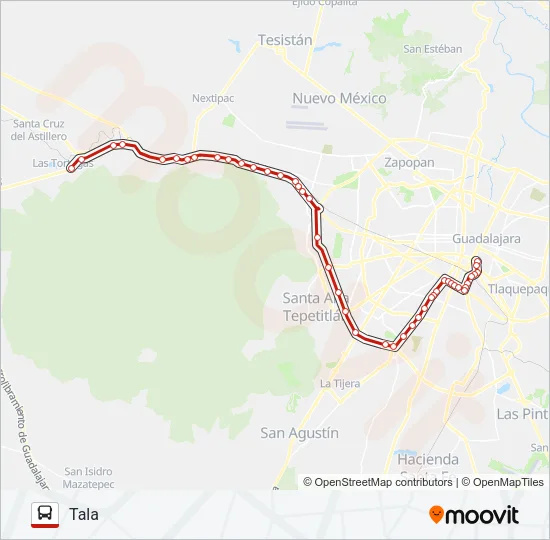 TALA POR COLÓN Bus Line Map