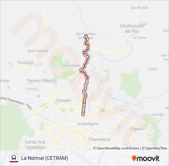 Mapa de IXCATÁN de autobús