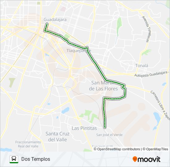 Mapa de C86 de autobús