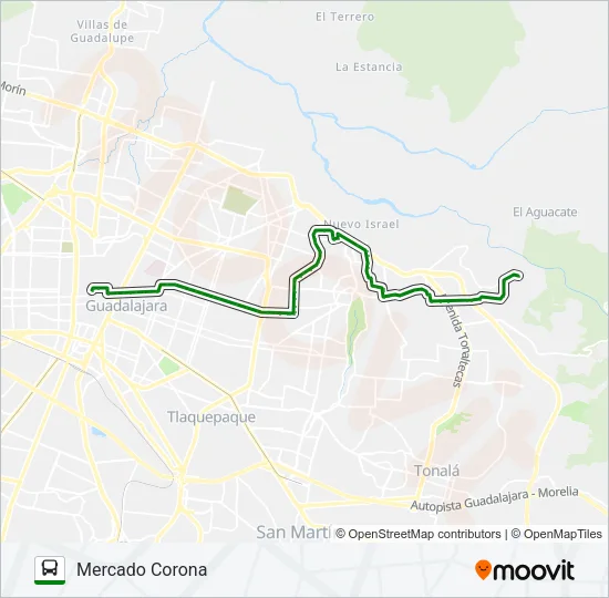 Mapa de C07 de autobús