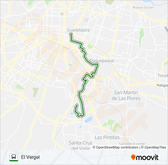 Mapa de C47 - VERGEL de autobús