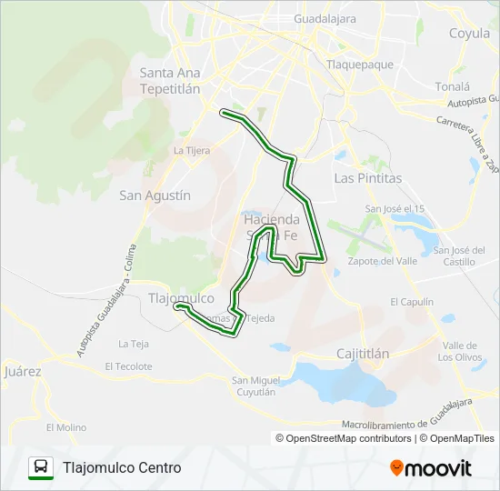 Mapa de C103 de autobús