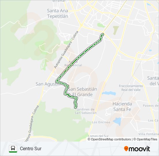 Mapa de C10 - DOMUS de autobús