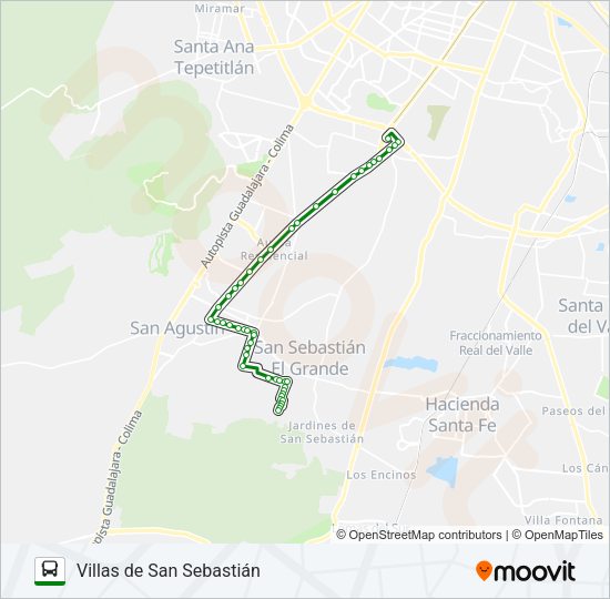 Mapa de C10 - DOMUS de autobús