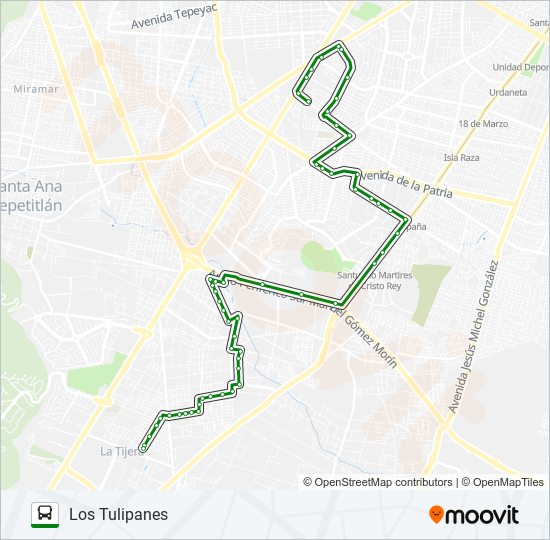 Mapa de C78 - MANTE de autobús